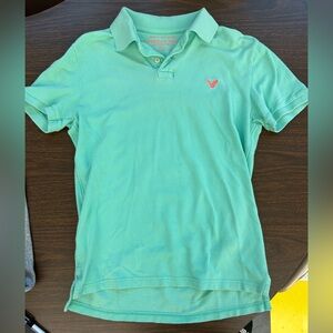 American Eagle Outfitters Mint Green Polo Shirt